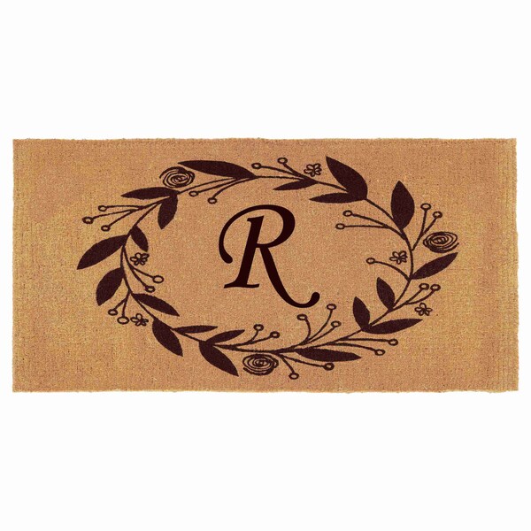Calloway Mills Monogram Door Mat, Coir, Black, Natural, 36 in W x 72 in L 103363672R - main